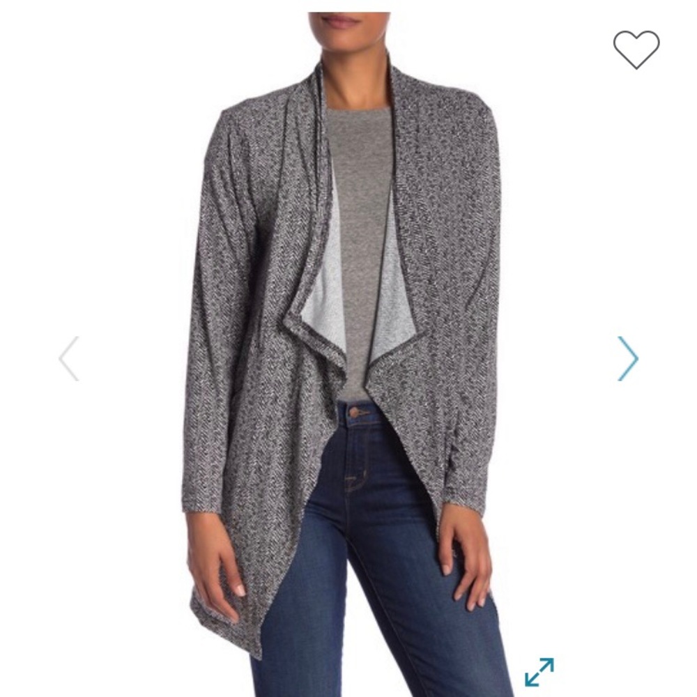 Papillon Blanc Heather Gray Open Cardigan